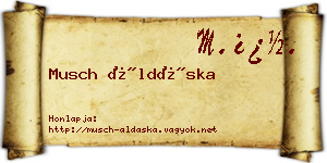 Musch Áldáska névjegykártya